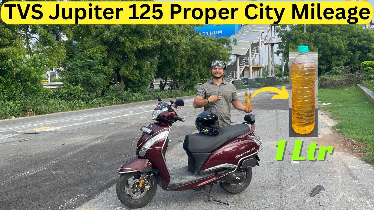 TVS Jupiter 125 Proper City Mileage Test 👍| TVS Jupiter 125