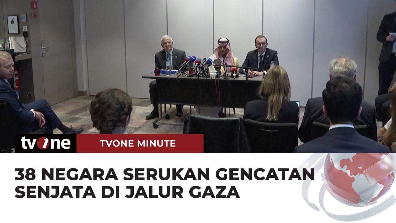 Perwakilan dari 38 Negara Desak Gencatan Senjata  di Jalur Gaza | tvOne Minute