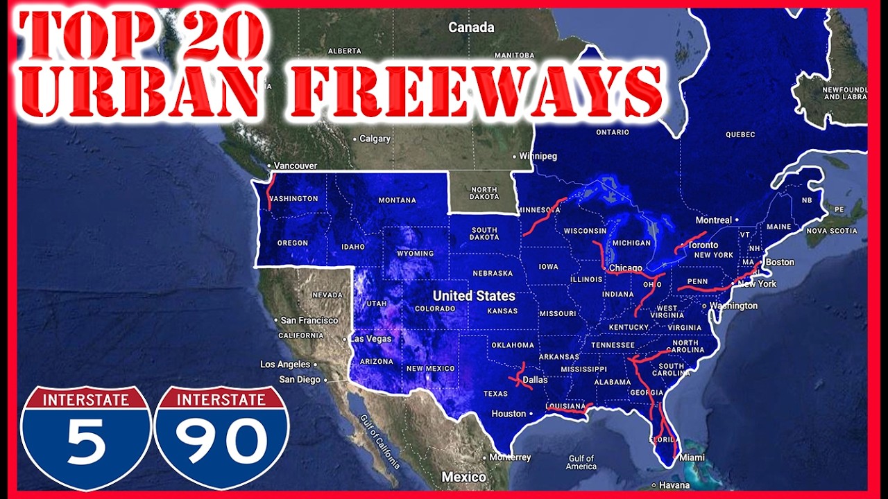 Top 20 Urban Freeways in North America | 2025 Edition