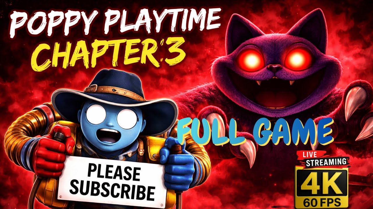 Poppy Playtime Chapter 3 - FULL GAME | 4K 60FPS🔴 LIVE