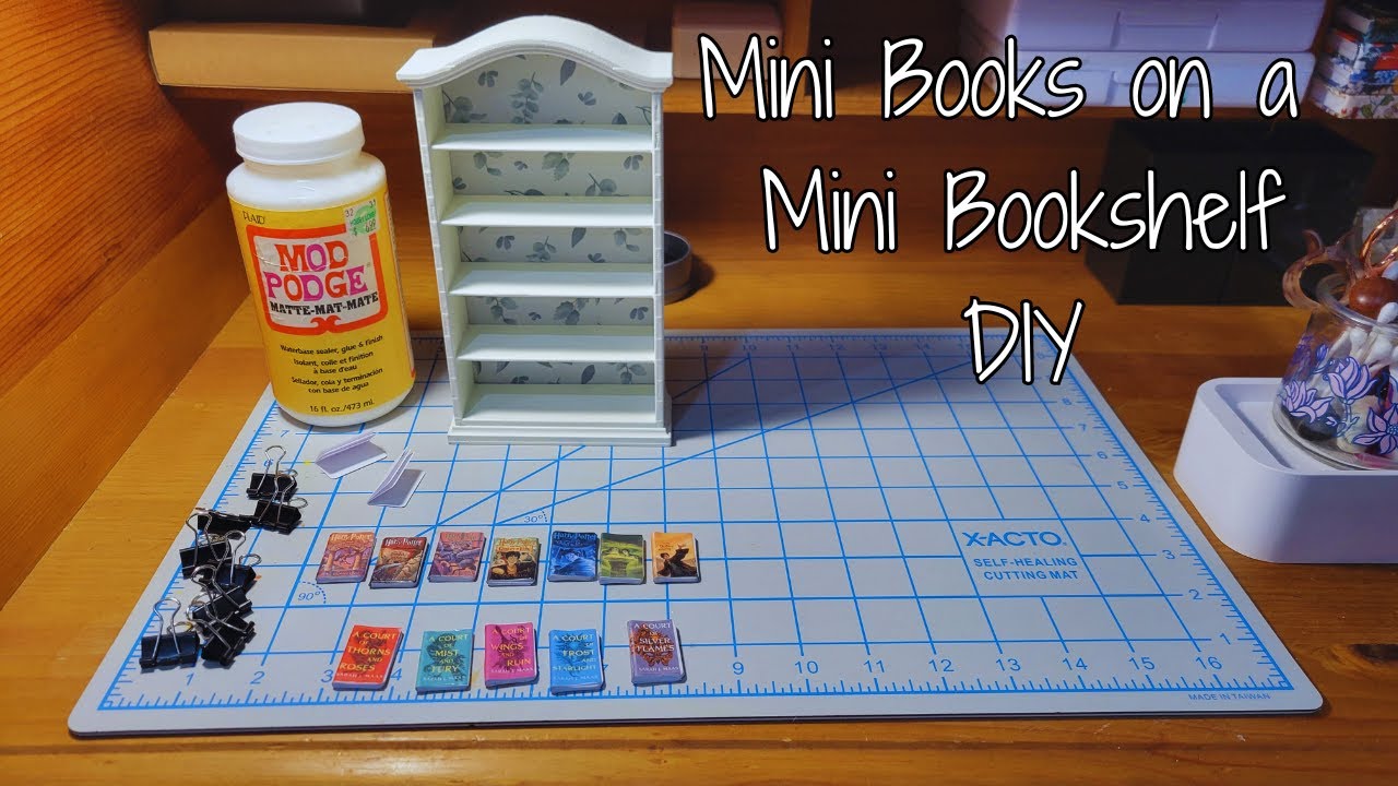Mini Books on a Mini Bookshelf DIY