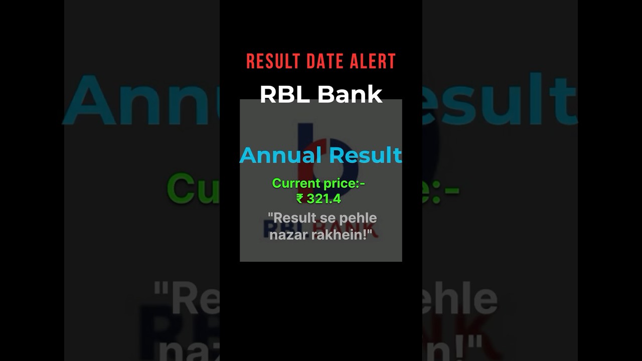 RBL Bank Q4 Results: ₹321 par Buy ya Sell? 🚀 Monday ko ₹400 ka Target! #Shorts #RBLBank.