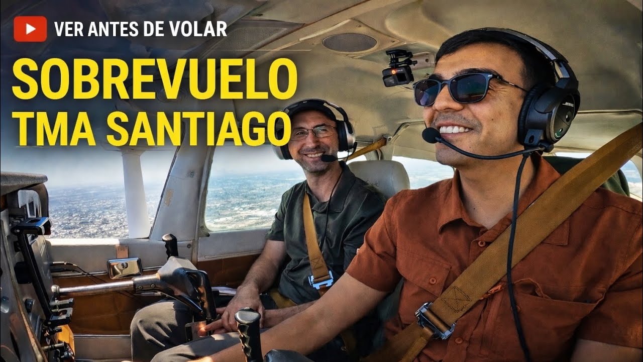 Sobrevuelo TMA Santiago en Cessna C172