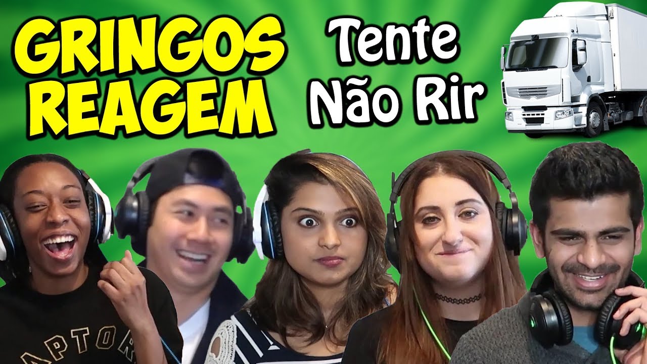 GRINGOS REAGEM - DESAFIO TENTE NÃO RIR #2