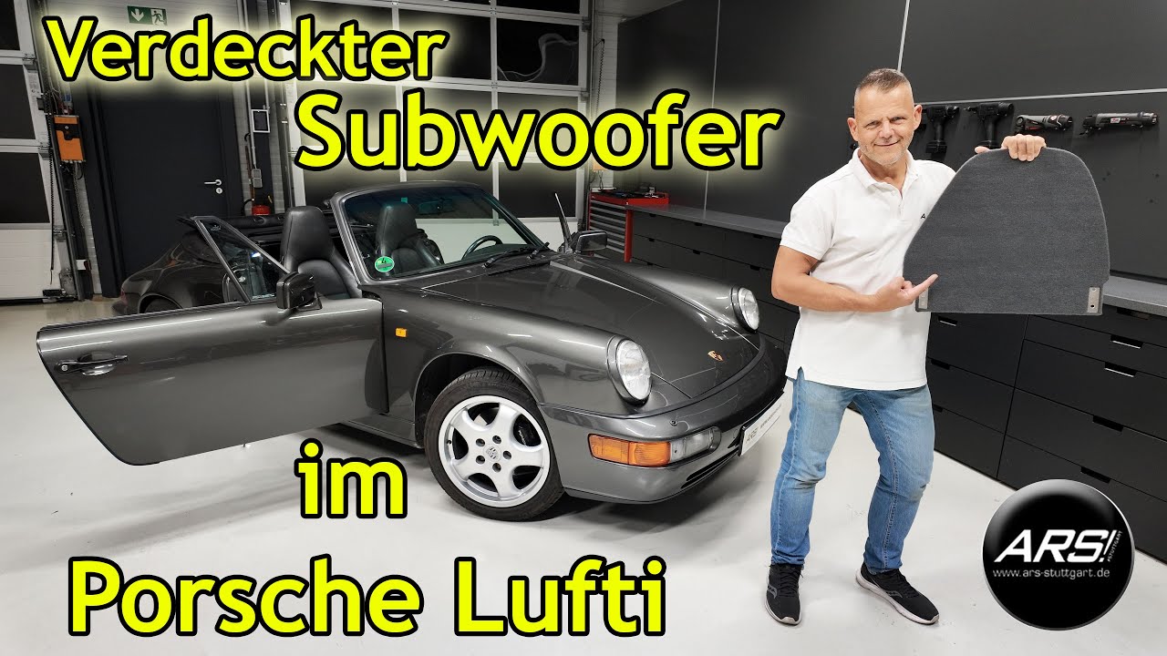 Bass  im Porsche 911 G, 964 und 993 | verdeckte Subwoofernachrüstung im Porsche Fußraum
