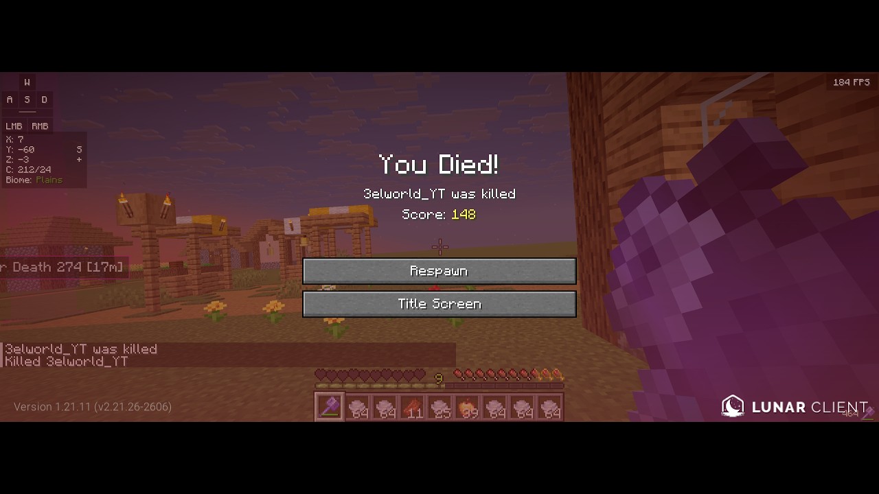I died......