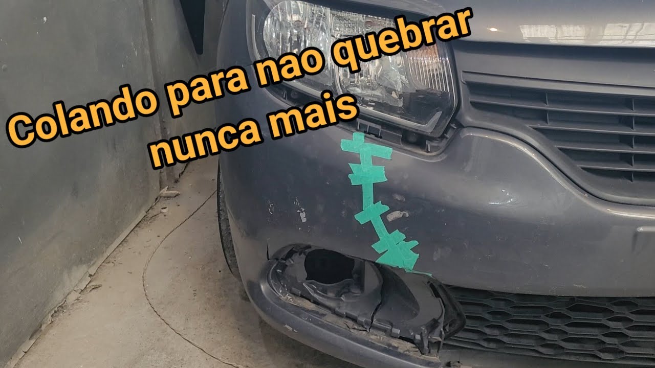 O segredo que ninguém te fala Remendo do parachoque de plástico quebrado.