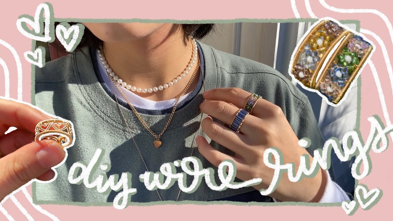 diy wire wrapped ring tutorial! ♡ heart & flower rings