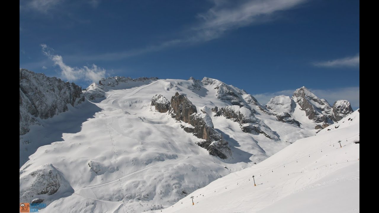 Discesa dalla cima di Porta Vescovo alla stazione di risalita della Marmolada - Dolomiti SuperSki