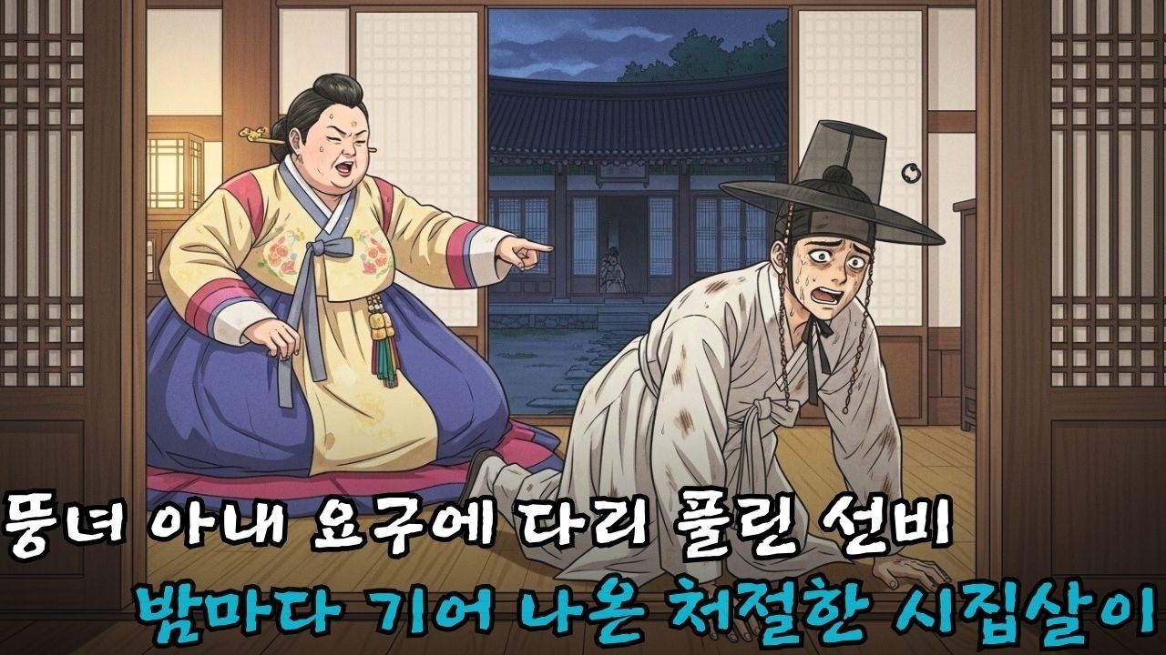 밤마다 뚱녀 아내의 무리한 요구에 다리가 풀려 기어 나온 잘생긴 선비의 처절한 시집살이 | 야담