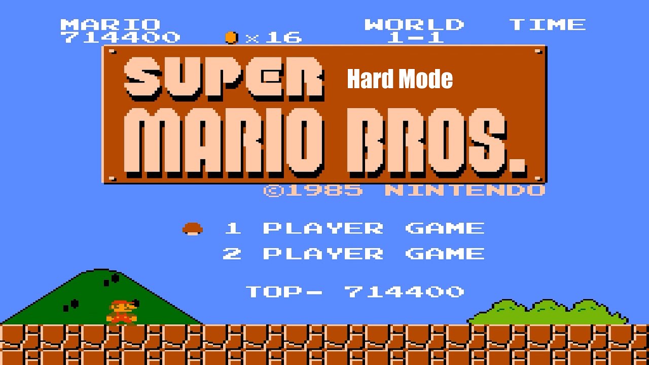 Super Mario Bros (NES) Longplay HARD MODE