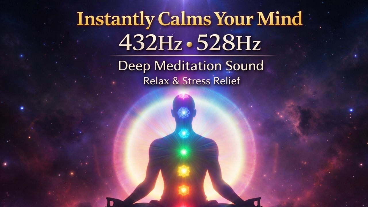 432Hz 528Hz | Deep Meditation Sound | Relax & Stress Relief | Instantly Calms Your Mind