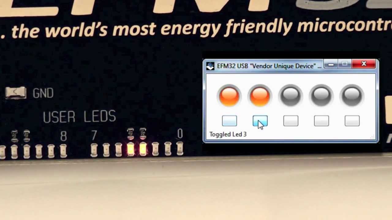 EFM32 Gecko USB Controller Demos for Device, Host and On-The-Go (OTG)