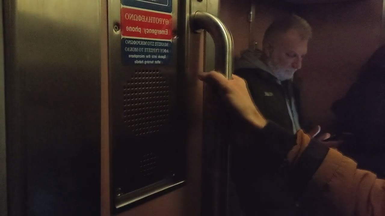 Athens metro ride from Metajourgio to Larissa Station (line 2)