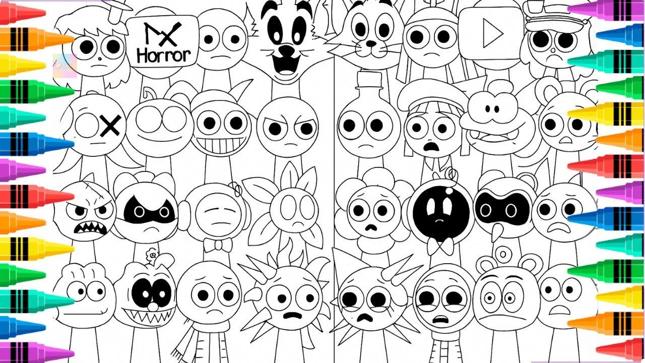 Incredibox Sprunki OC Joins the Madness: House of Horrors Season 4 Color Pages!