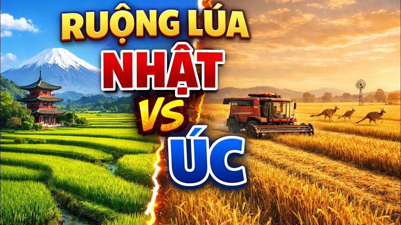 Ruộng lúa Nhật nhỏ xíu, ruộng lúa Úc rộng như sân bay?