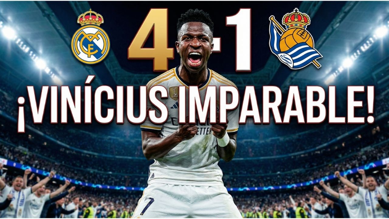 ¡VINÍCIUS DA CLASE Y REAL MADRID LIDERA LA LIGA! 🇪🇸 | Real Madrid 4-1 Real Sociedad