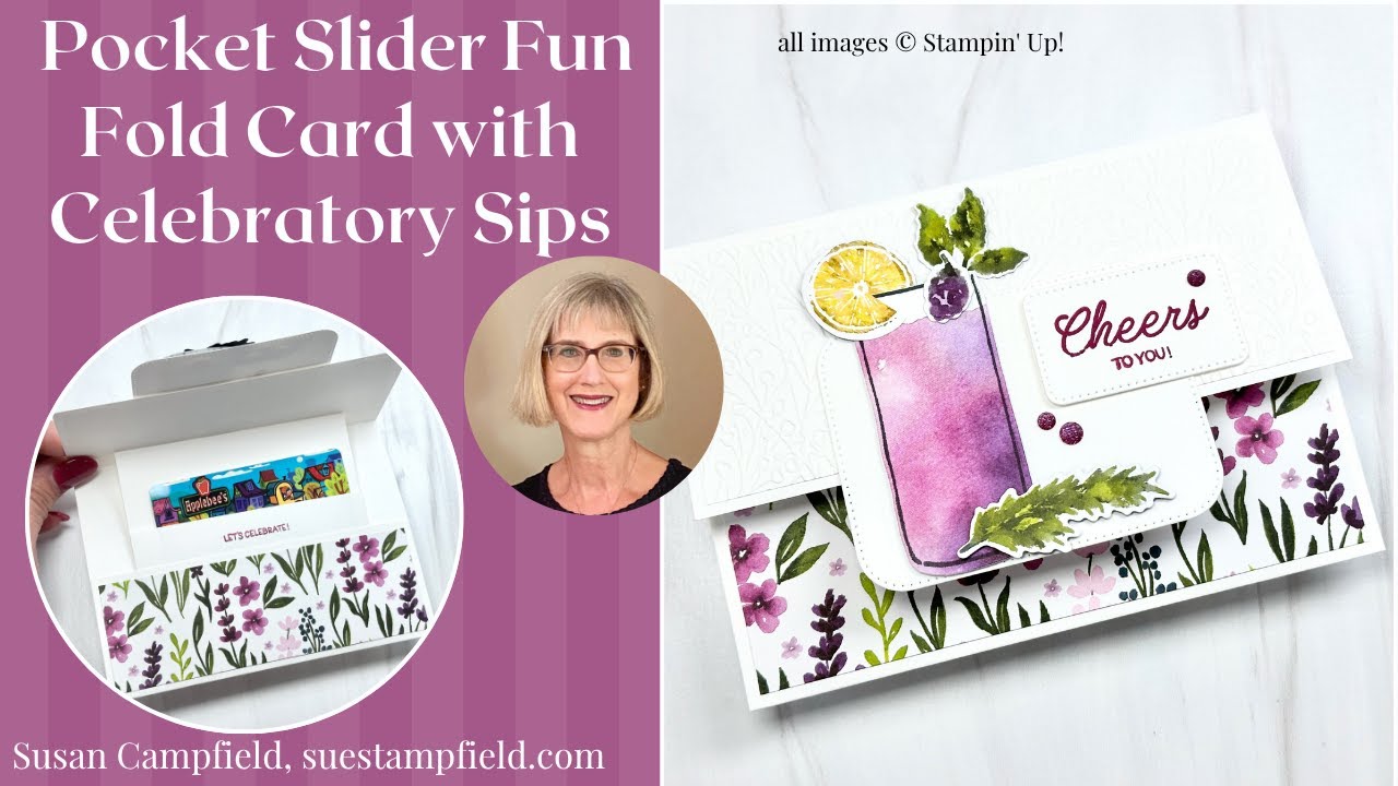 Pocket Slider Fun Fold Card with Celebratory Sips