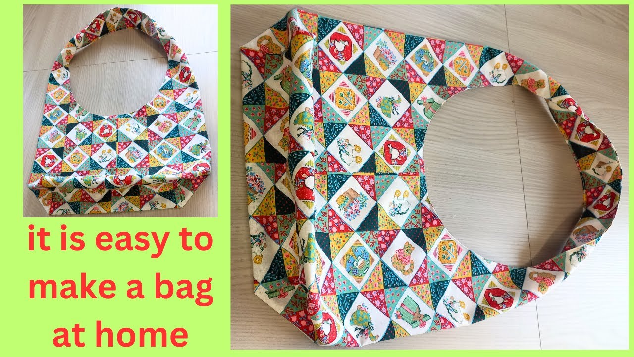 it is easy to make a bag at home/ free pattern / how to make a bag/golsathi sewing #113