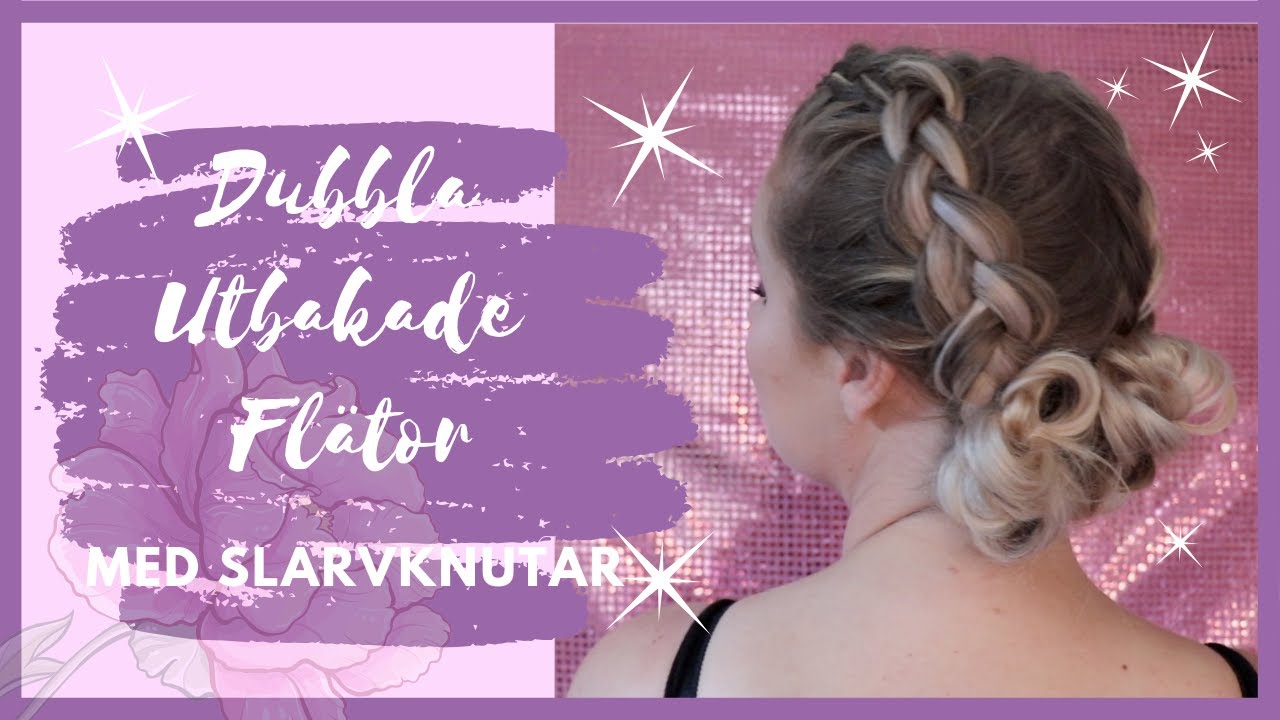 Dubbla Utbakade Flätor med Slarvknutar - Fina I Håret - Fläta på dig själv