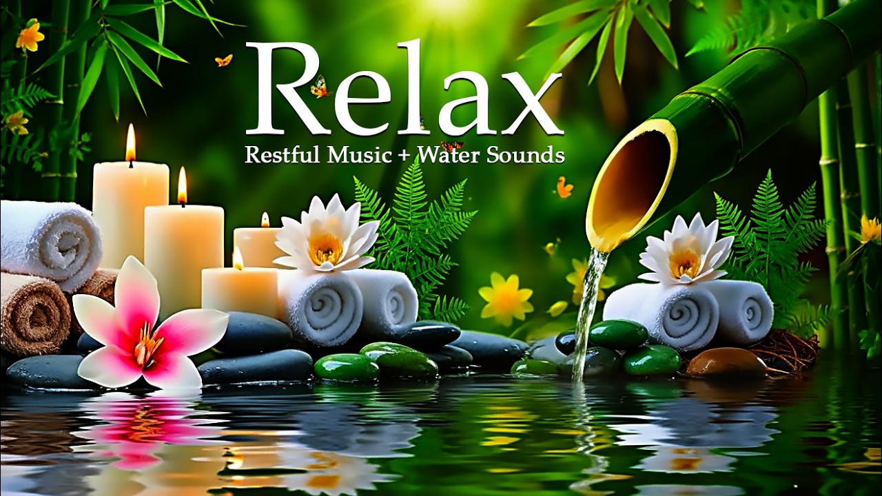 Peaceful Piano Music with Flowing Water 🌿 Deep Relaxation and Meditation