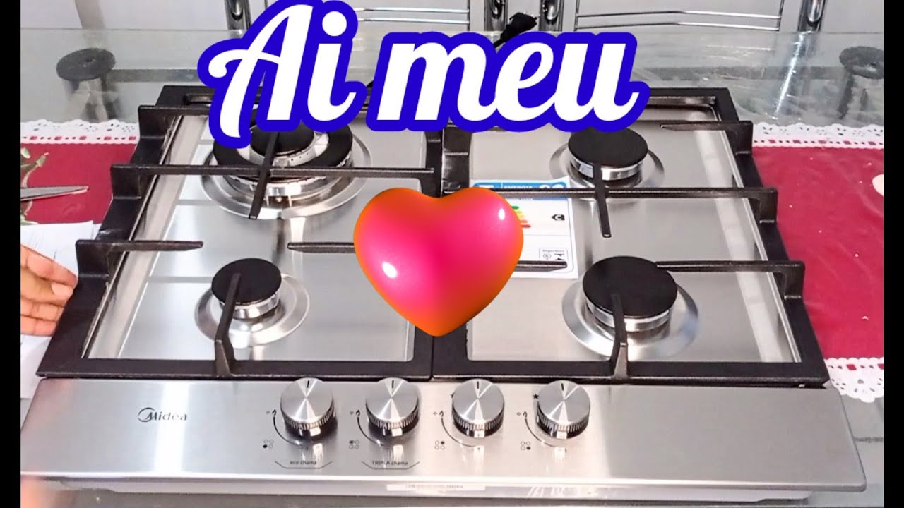 Nosso Cooktop Midea de Inox