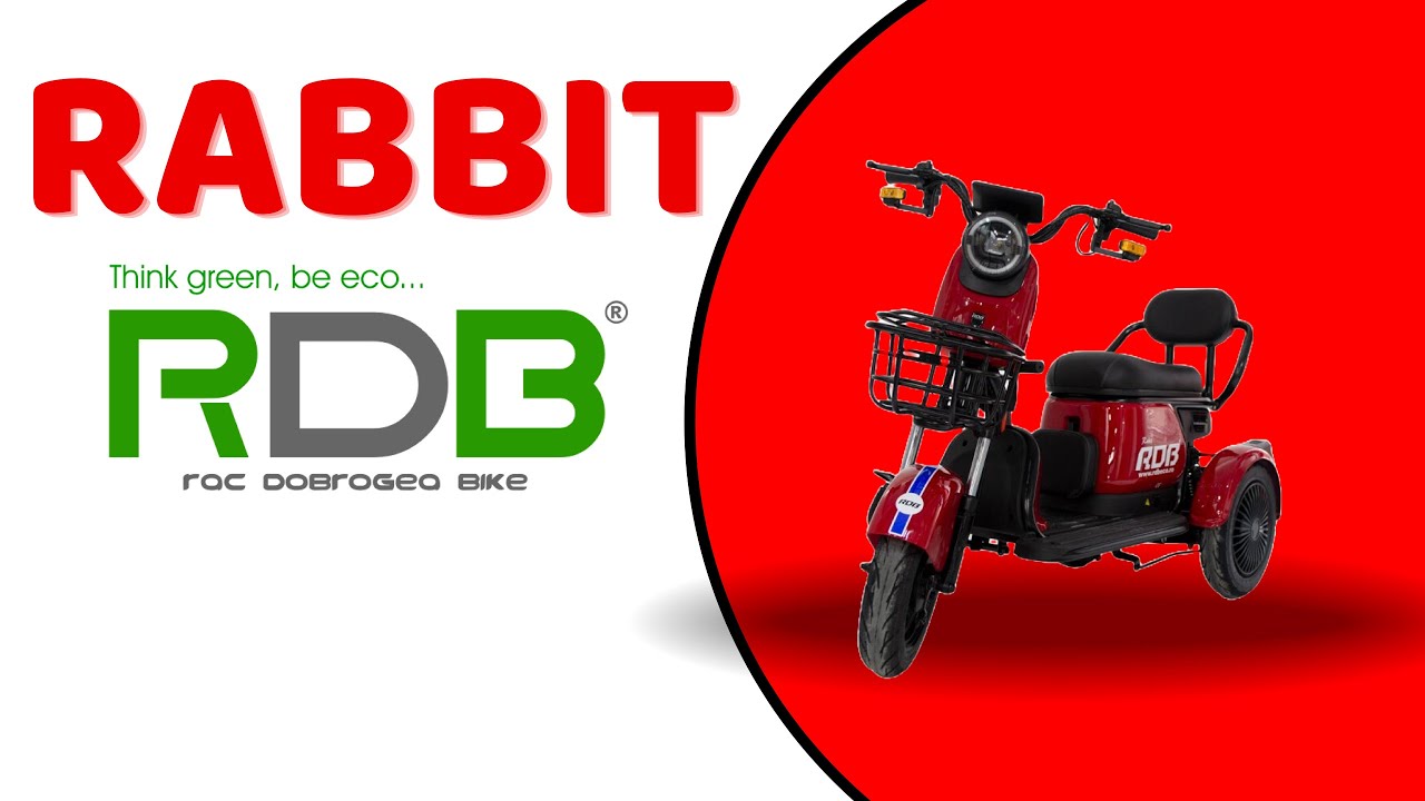 Tricicletă electrică RDB Rabbit, 1000W, 25 km/h, FĂRĂ PERMIS!