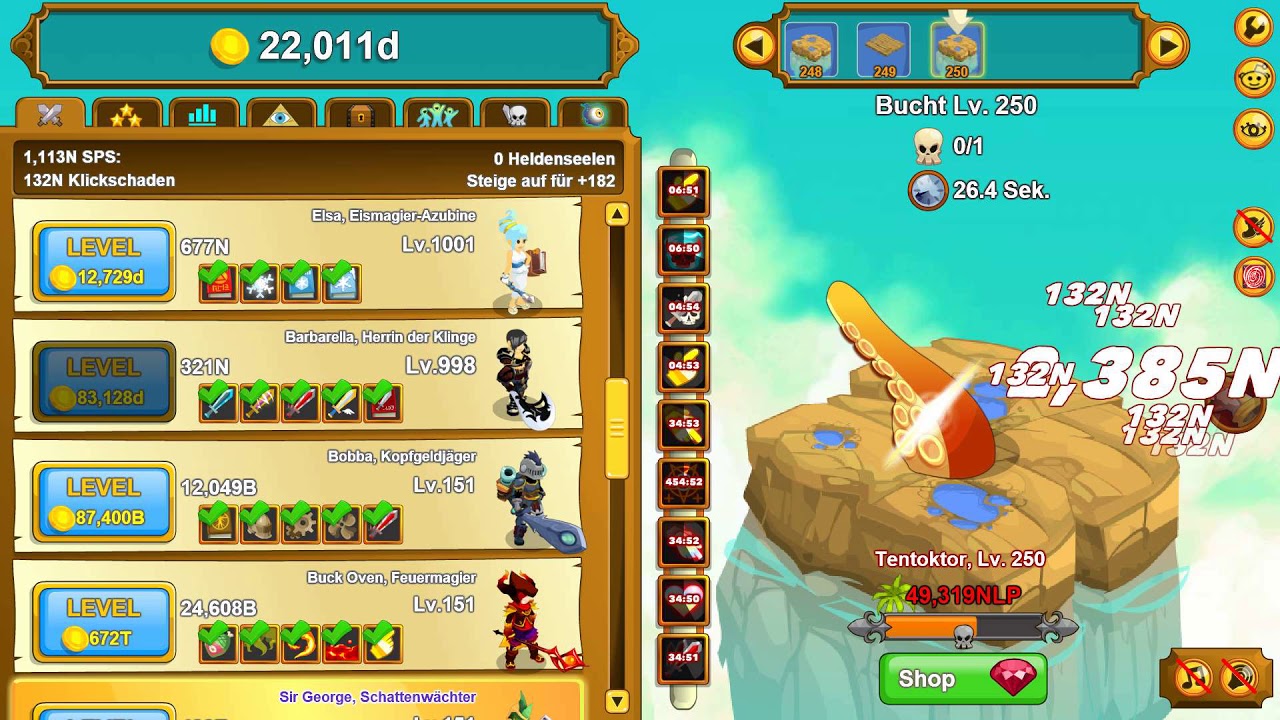 Gottmos Klickt 15min auf Monster (Clicker Heroes)