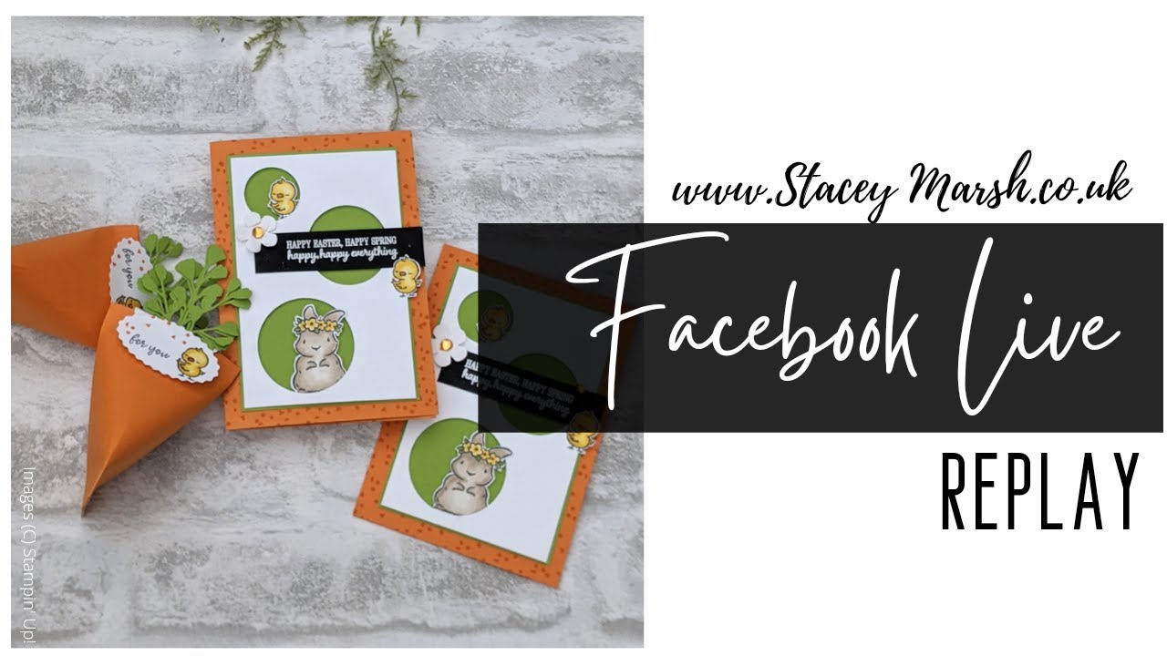 CARROT STYLE EASTER TREAT HOLDER AND CARD DESIGN USING SPRINGTIME JOY STAMP SET FROM STAMPIN' UP!