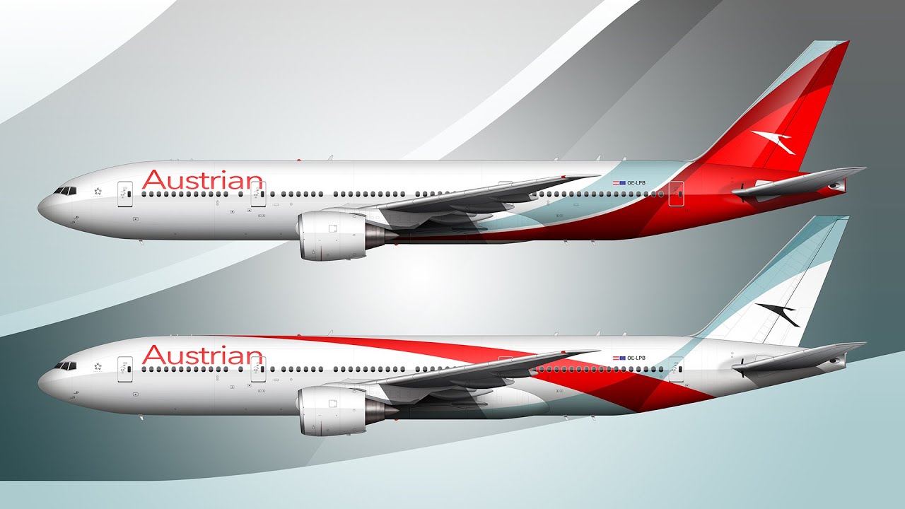 Watch me create two Austrian Airlines livery concepts from scratch