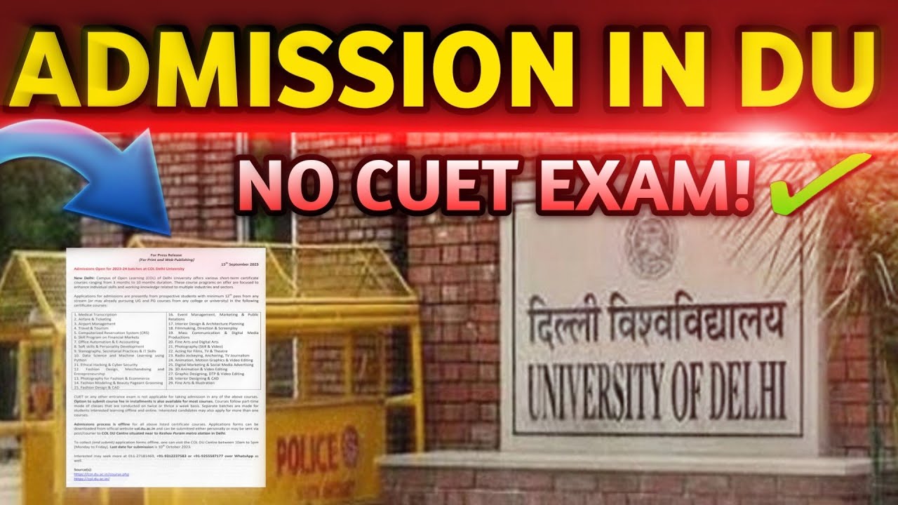 Admission in Delhi University | Short term courses du | delhi university admission 2024 | Kareer Tv