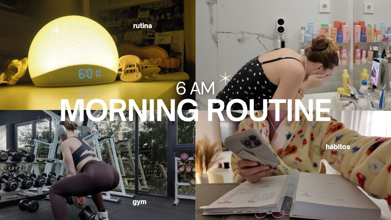 MORNING ROUTINE  (6 am )🧖🏼‍♀️ | productividad, hábitos, gym, skincare...