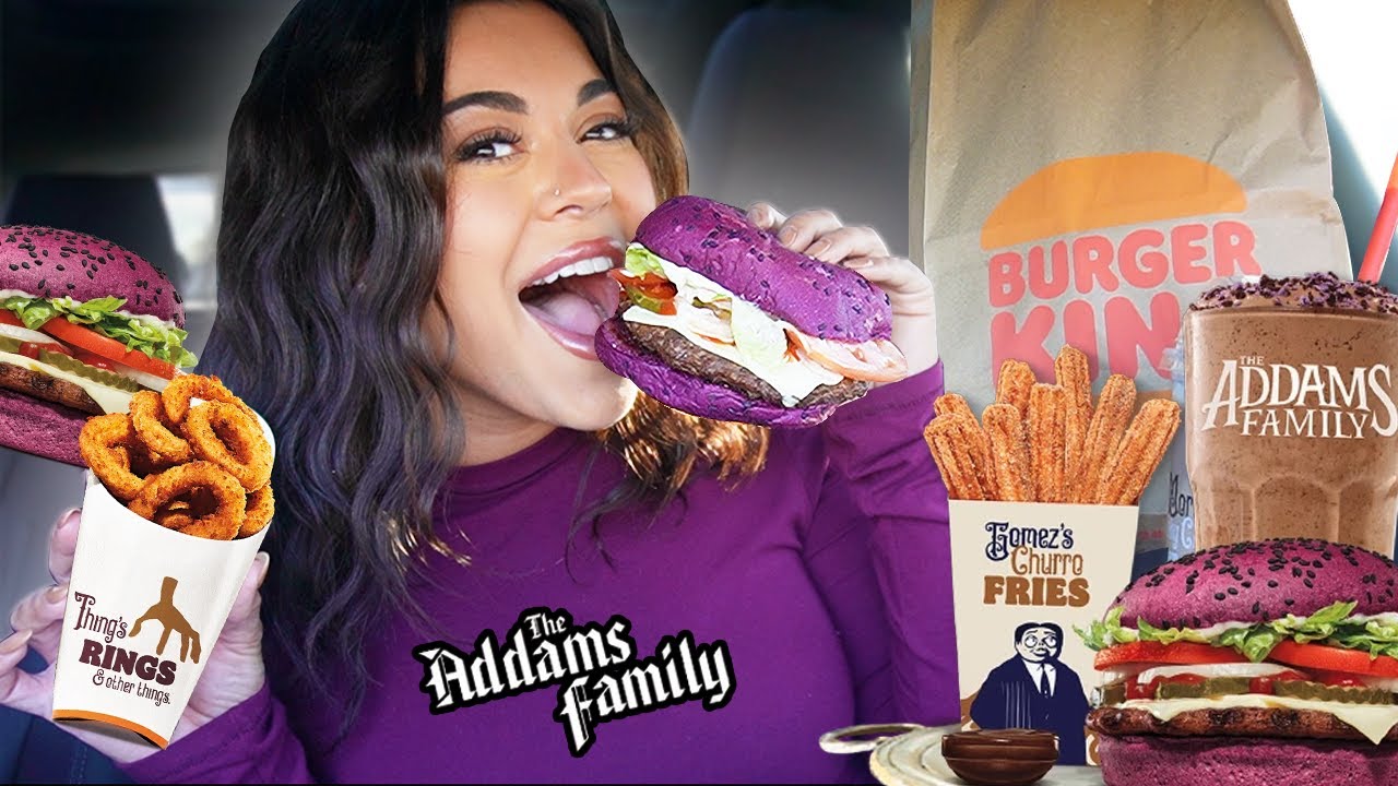 Trying the Creepy New Addams Family Meal at Burger King! 👻🍔