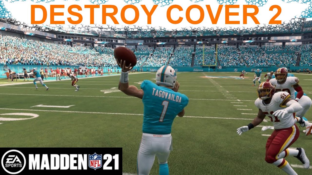 Abuse Cover 2 Defense in Madden 21- I Form Slot: Sail Y Shake- Miami Dolphins Offensive playbook