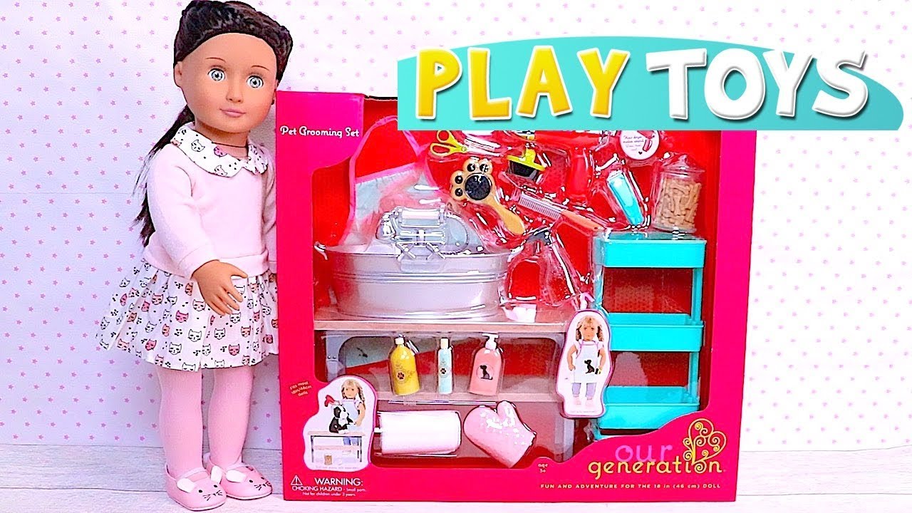 Our Generation doll pet grooming spa! Play Toys how to care for pets