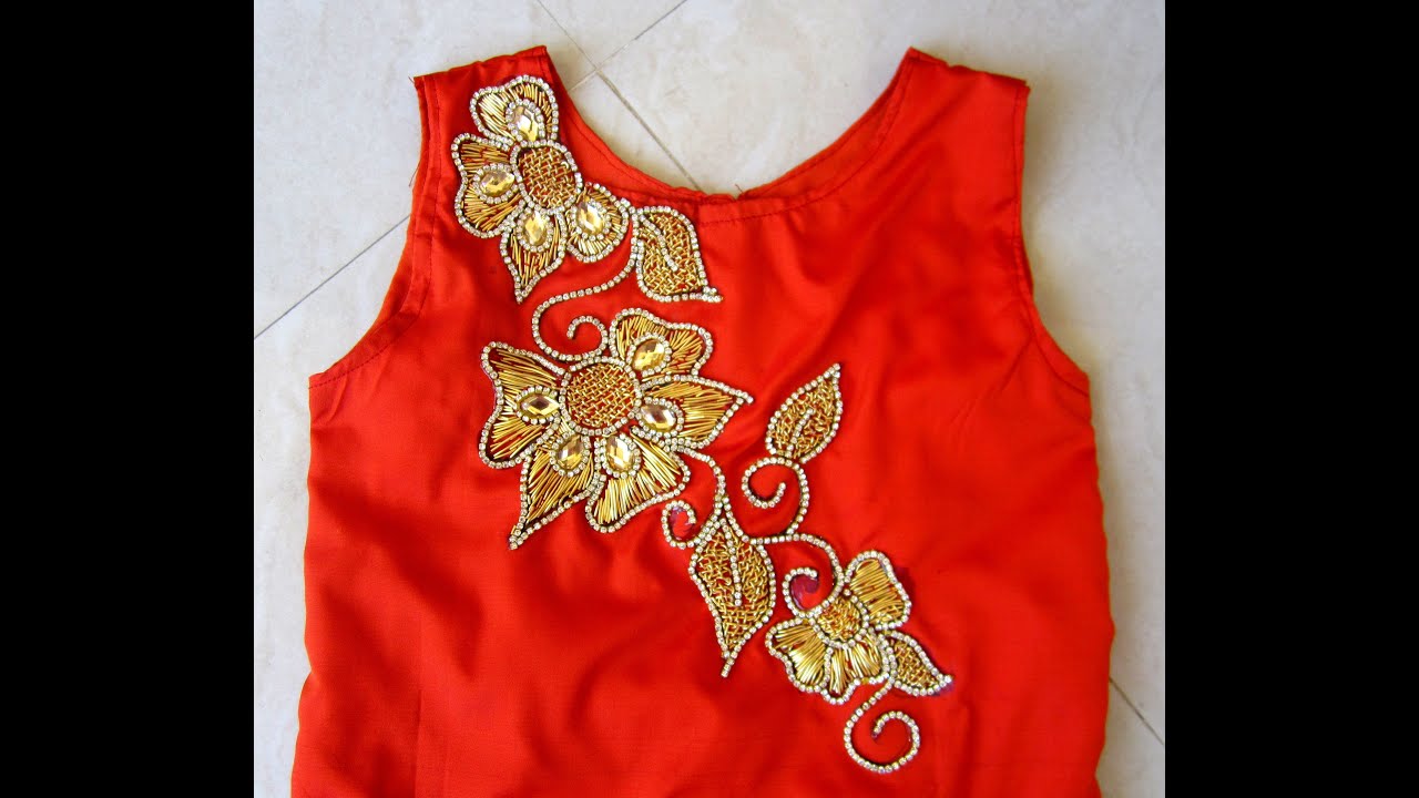 EASY CUTTING AND MAKING OF DESIGNER HIGH NECK FULL CHOLI / LEHENGA BLOUSE