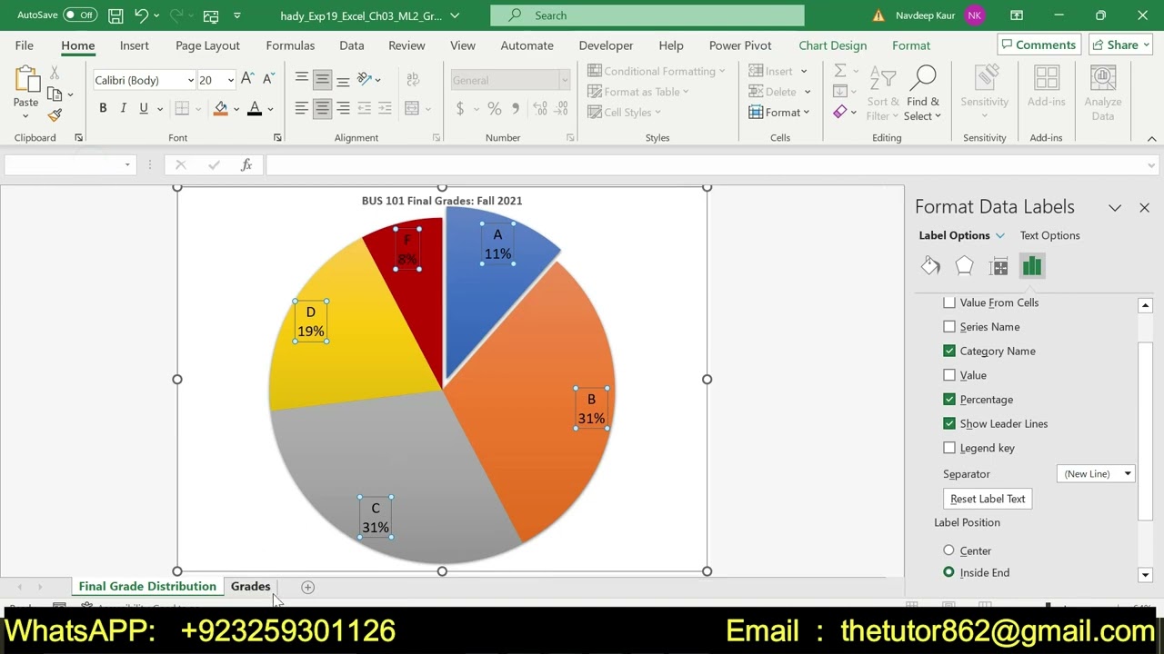 Exp19_Excel_Ch03_ML2_Grades | Excel Chapter 3 Grades Complete Solution