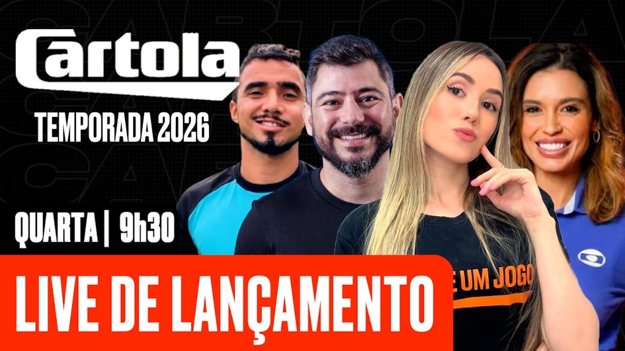 LIVE DO CARTOLA! LANÇAMENTO OFICIAL DA TEMPORADA DE 2026. VAMOS TE CONTAR MUITAS NOVIDADES!