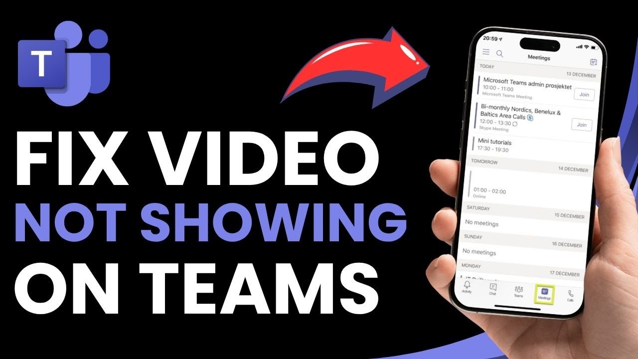 How to Fix Video Not Showing on Microsoft Teams !