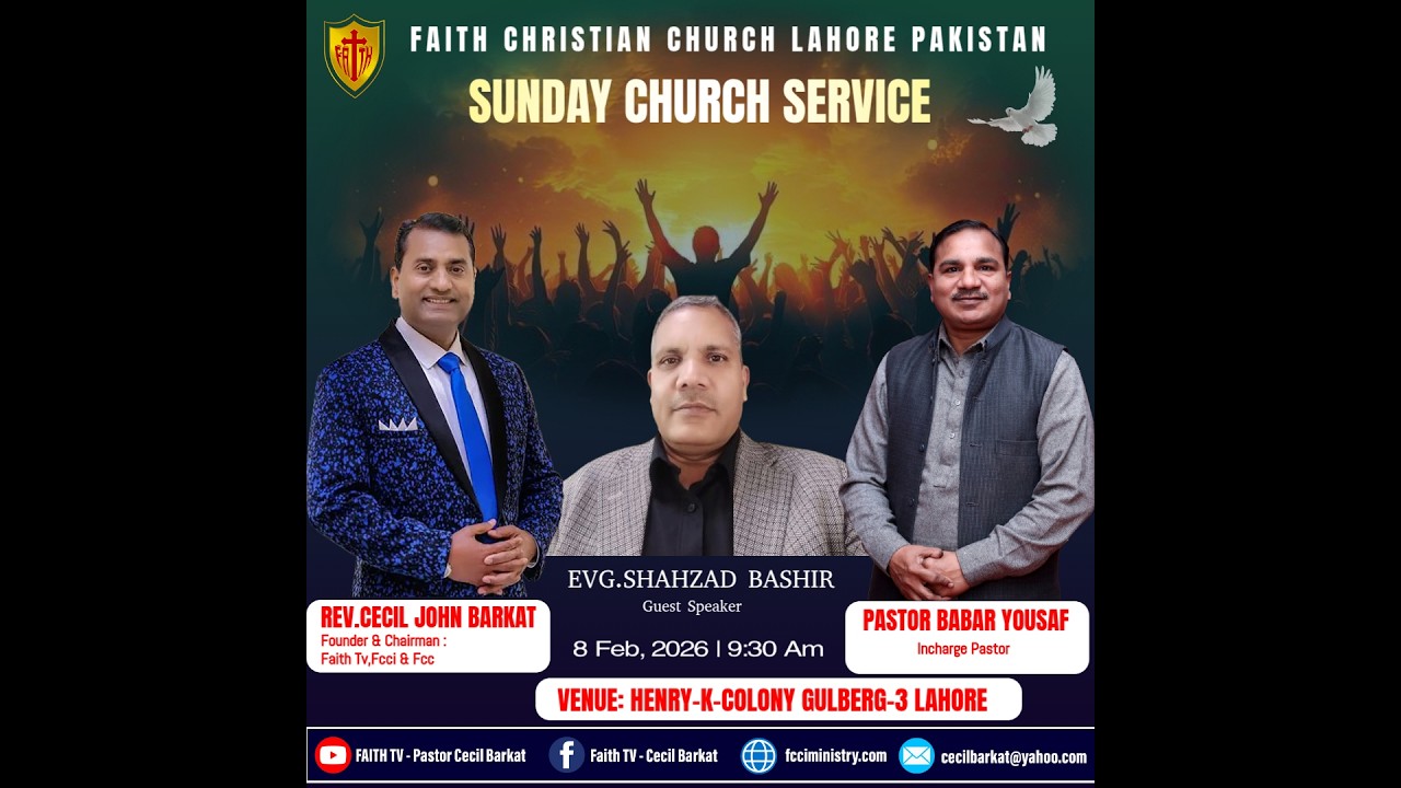 Come & join Us this  Sunday Church Service 08. FEB 2026  faith Christian church & faith tv