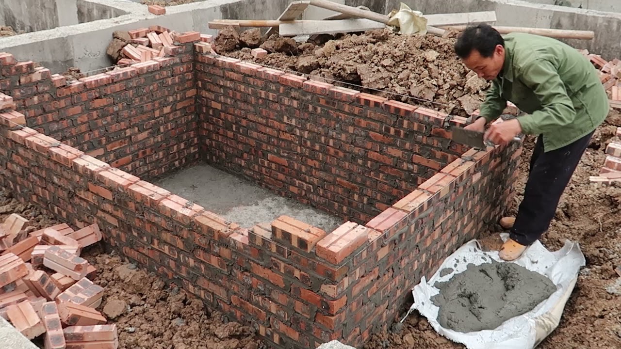 Construction Techniques Of Water Tanks With Sand And Cement - Modern House Construction