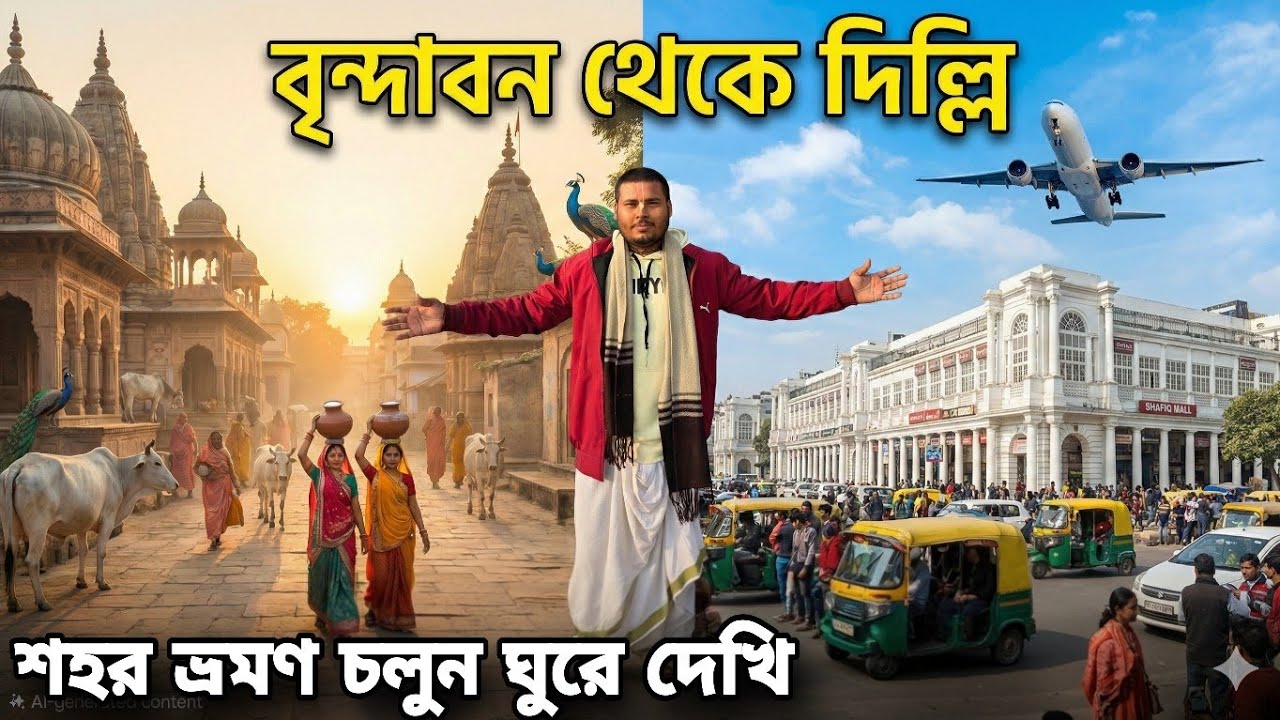 বৃন্দাবন থেকে দিল্লি শহর চলুন ঘুরে দেখি || Vrindavan to Delhi Rajdhani  