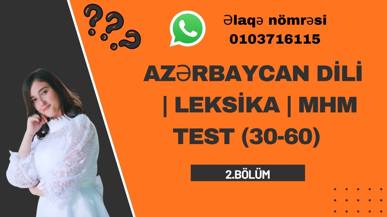 Azərbaycan dili | Leksika | MHM (30-60)   #azərbaycan #azərbaycandili #miq #abituryent