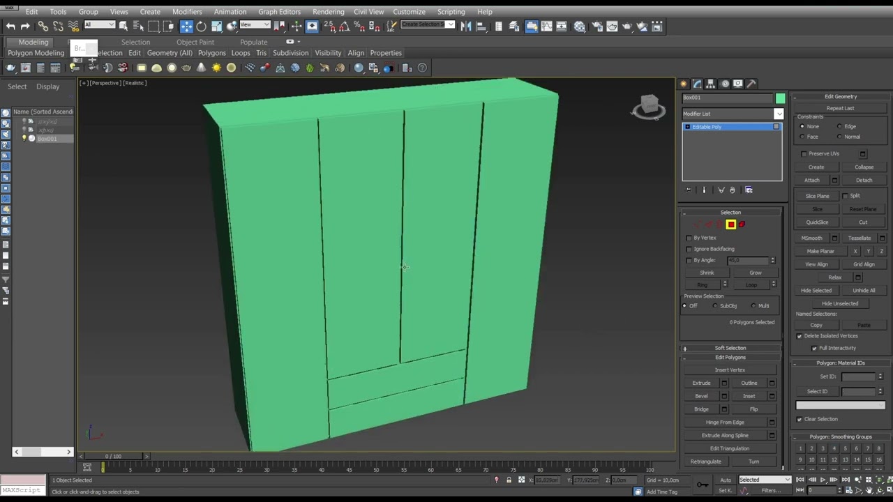 3ds Max Gardrop modelleme | Easy Wardrobe Modeling | простое моделирование гардероба