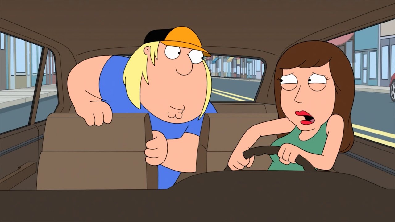 Chris hides in the beautiful girl's car - Family Guy Recaps