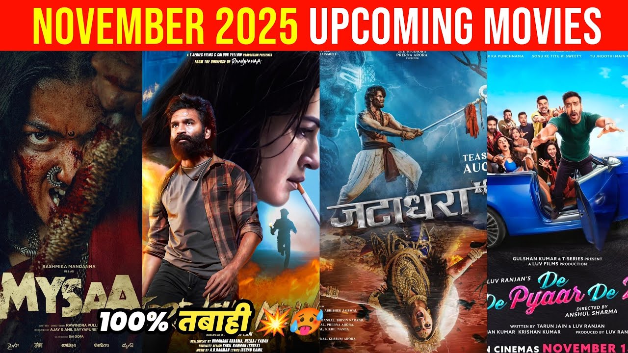 Top 10 Upcoming Movies In November 2025 In Hindi || Upcoming Bollywood & South Indian Films Nov 2025