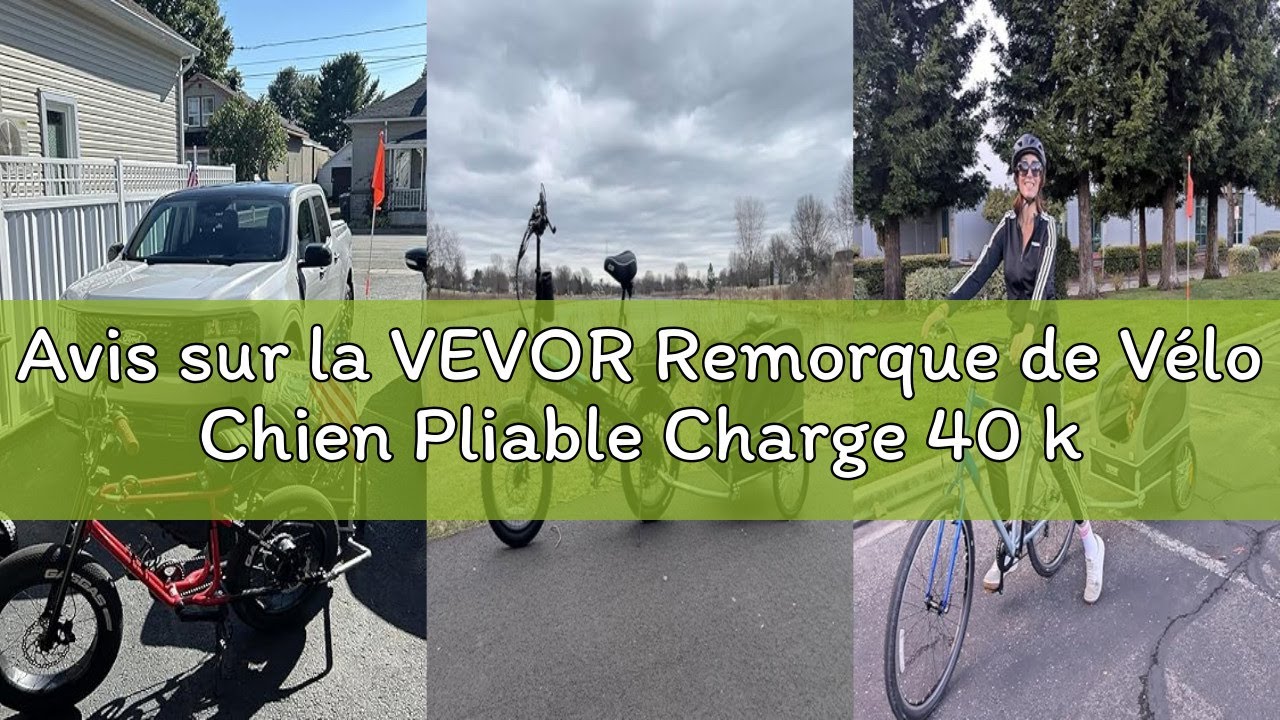 Avis sur la VEVOR Remorque de Vélo Chien Pliable Charge 40 kg Porte Animaux de Compagnie de Vélo Cad