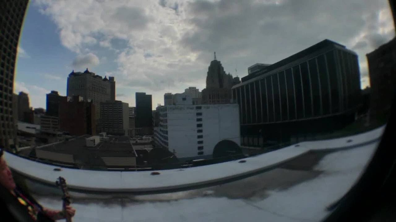 Singer Acoustic Ash performs on rooftop of Local 4 in Detroit