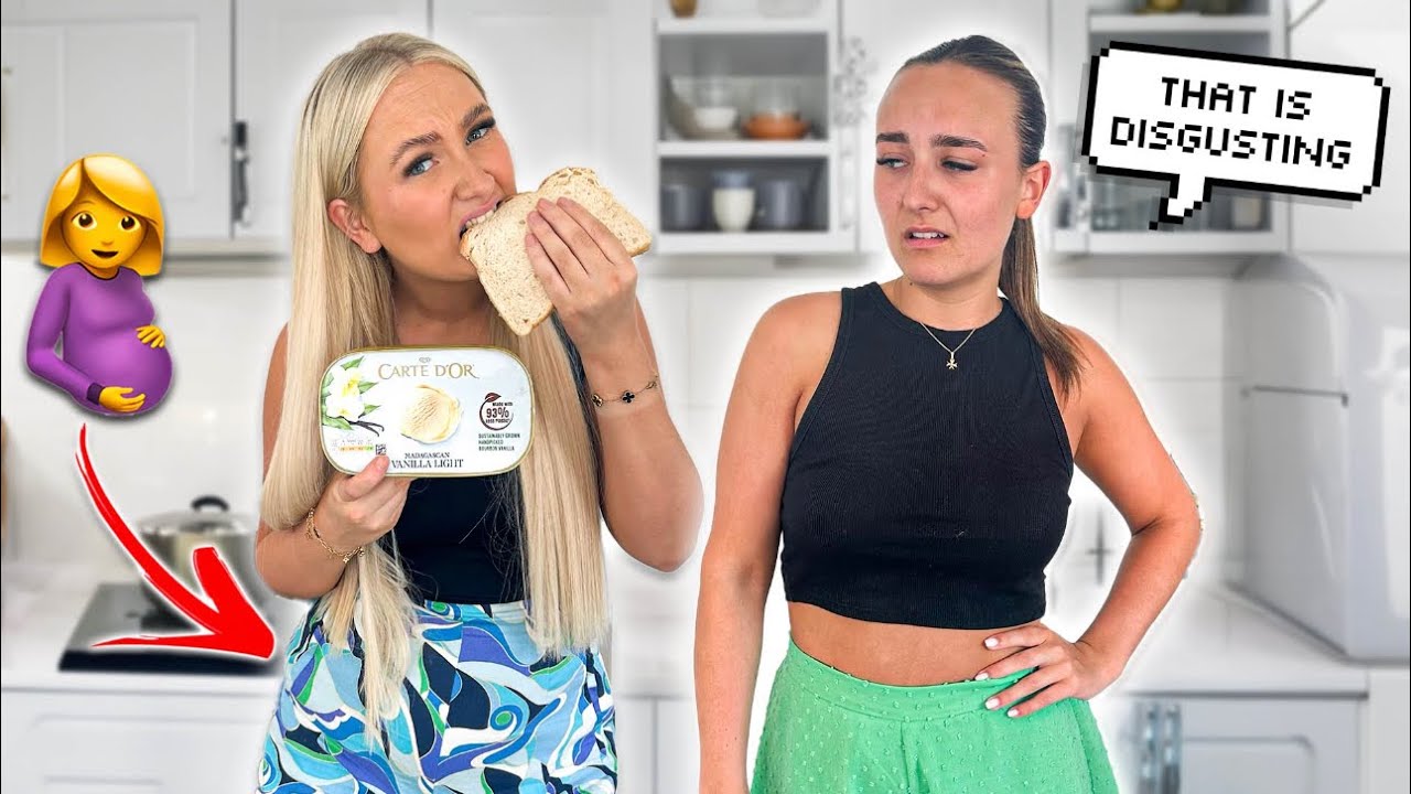 TRYING MY SISTERS WEIRD PREGNANCY CRAVINGS!!