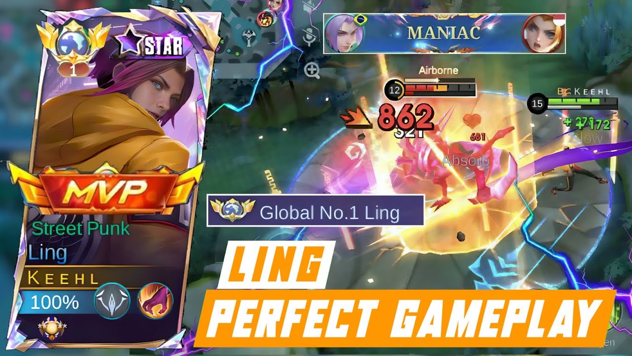 MANIAC! LING VS EVERYBODY! GLOBAL LING SOLO RANK - MOBILE LEGENDS